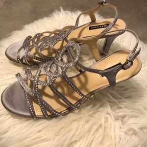 Alex Marie silver sparkle heels